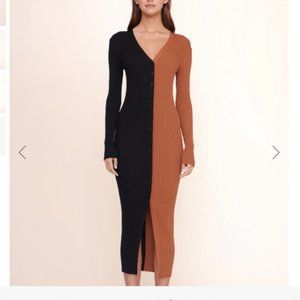 Staud Shoko Colorblocked Midi-Dress